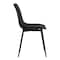 Armen Living Monte Contemporary Dining Chair in Black Faux Leather with Black Metal Legs LCMOCHBLACK - alternate 7